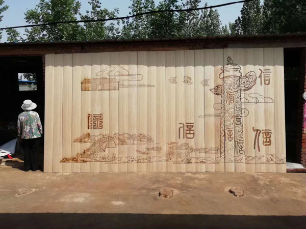 点击查看实际尺寸　标题：大型竹简文化墙　 阅读次数：5072